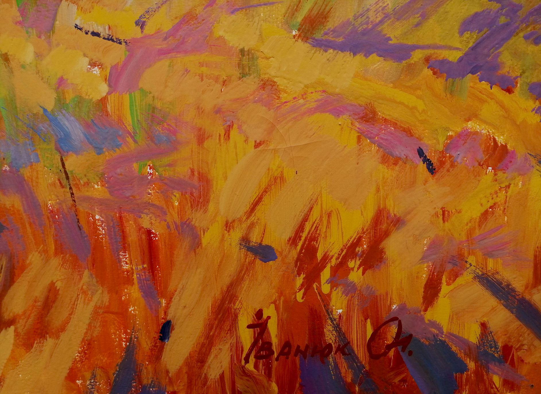 Rural Landscape, Impressionism, Original oil Painting, Ready to Hang For Sale 2