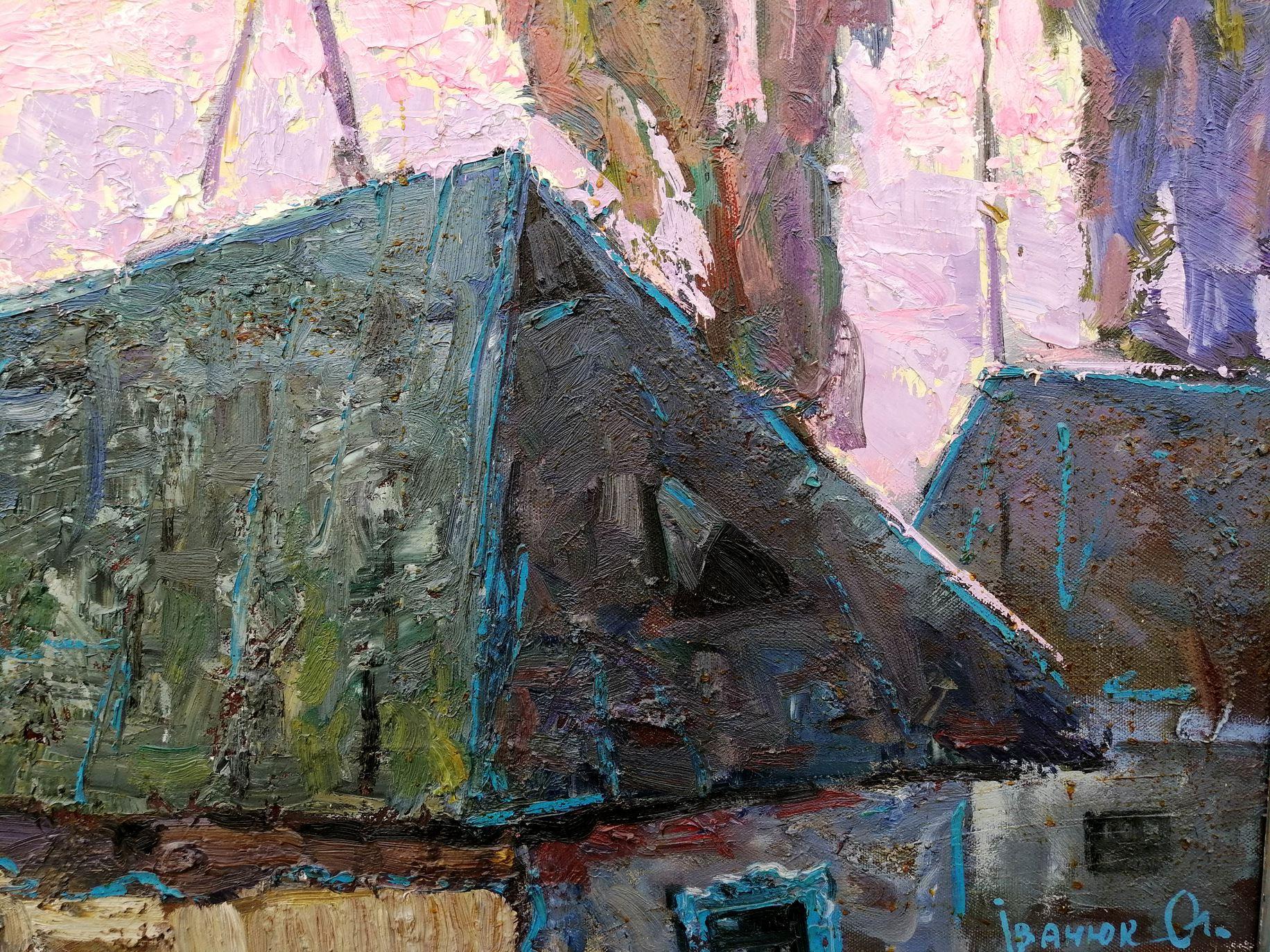 Rural Life, Impressionism, Original oil Painting, Ready to Hang For Sale 1