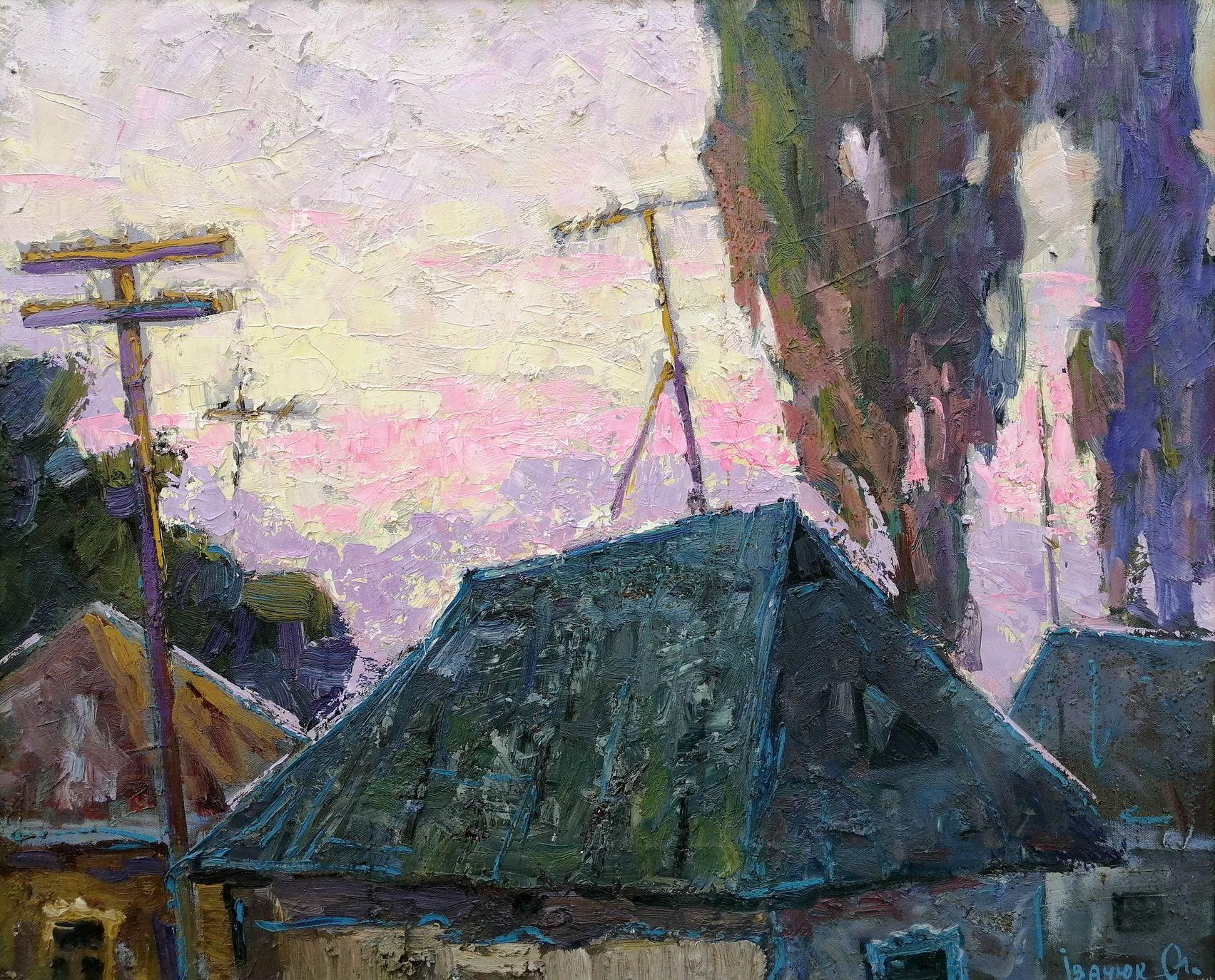 Landscape Painting Alex Kalenyuk   - Life rurale, impressionnisme, peinture à l'huile originale, prête à accrocher