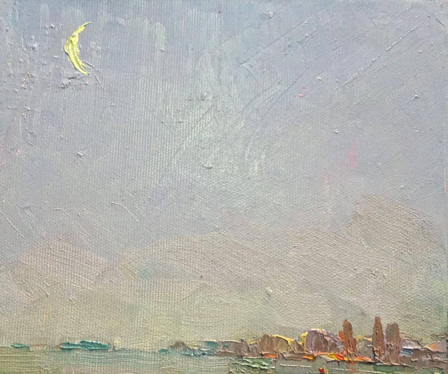 Silence, Landschaft, Original-Ölgemälde in Öl, hängefertig (Impressionismus), Painting, von Alex Kalenyuk  