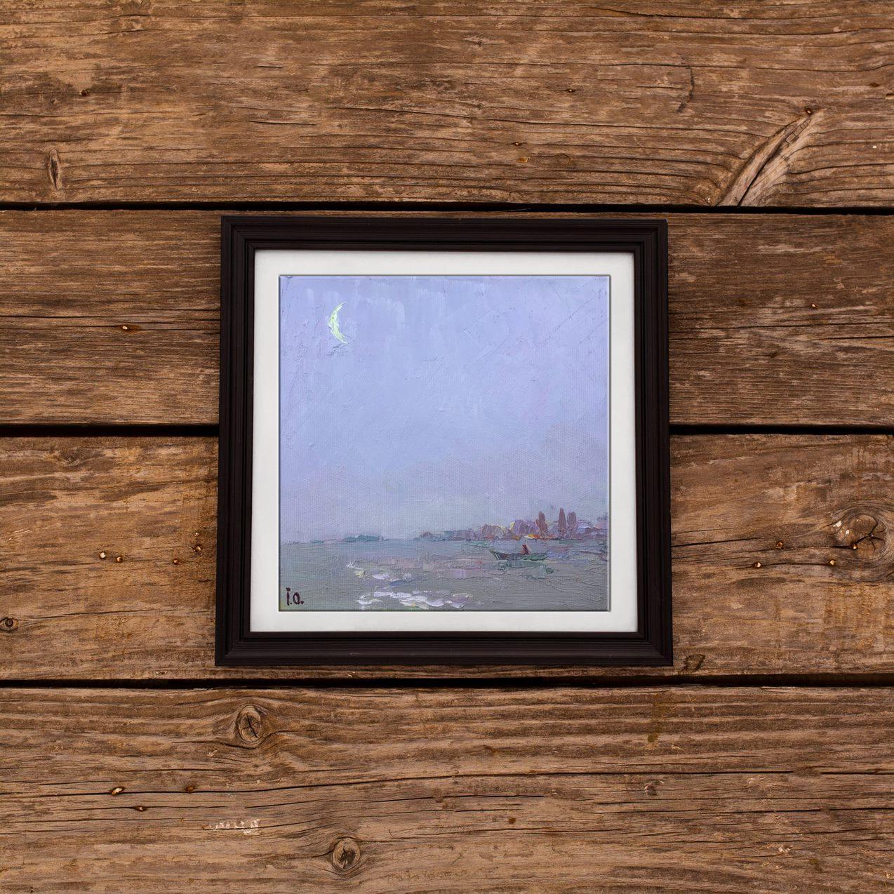 Silence, Landschaft, Original-Ölgemälde in Öl, hängefertig im Angebot 1