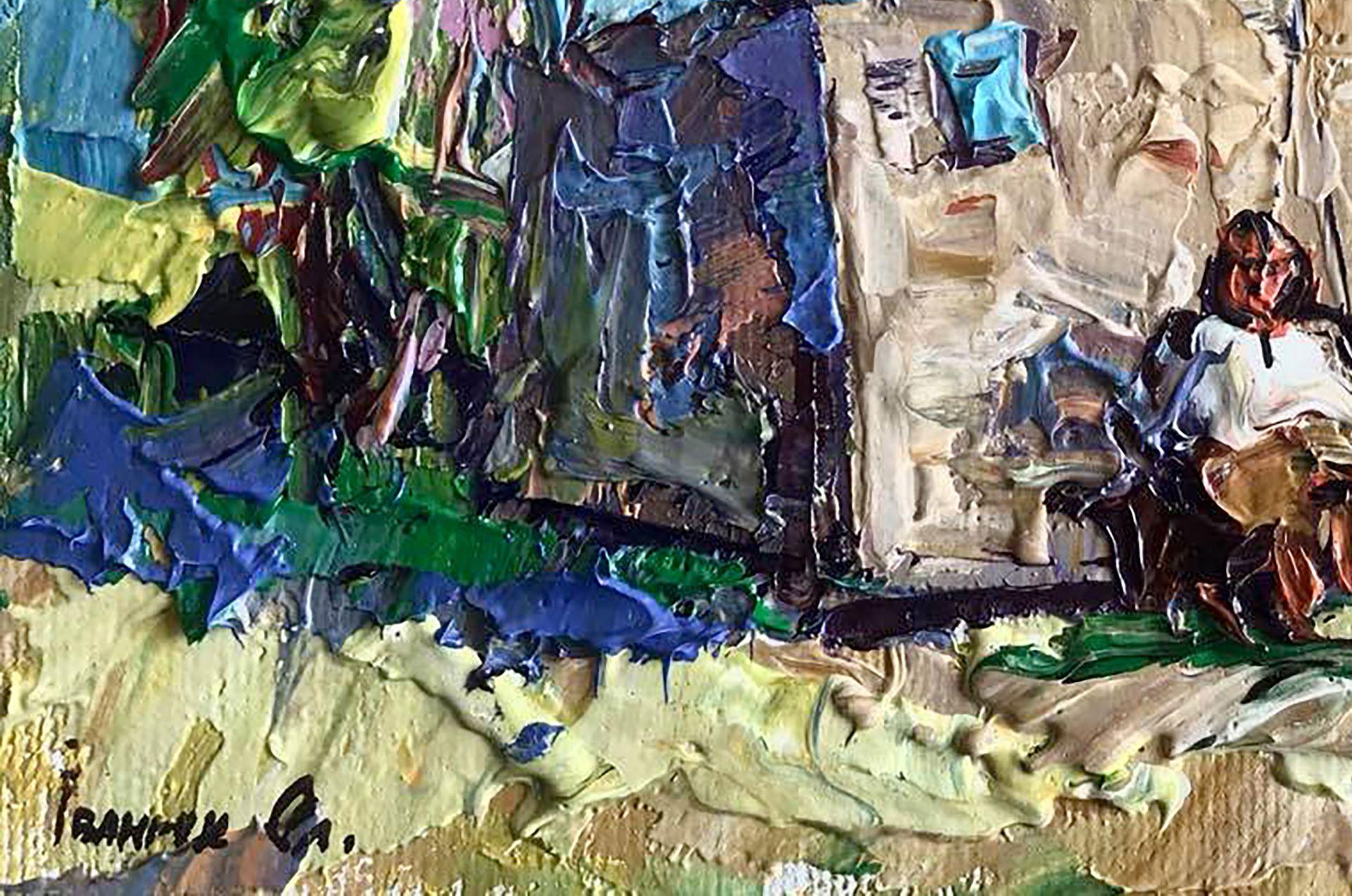 Giornata di primavera, paesaggio Pittura a olio originale, pronta da appendere 1
