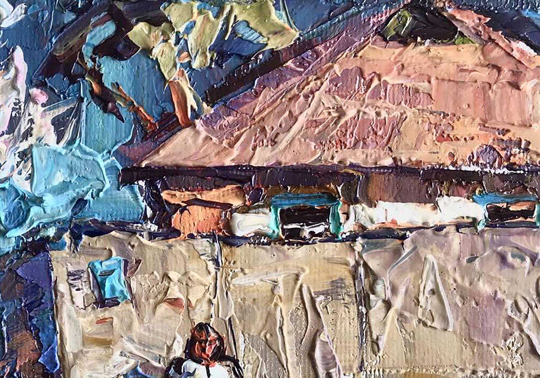 Giornata di primavera, paesaggio Pittura a olio originale, pronta da appendere 2