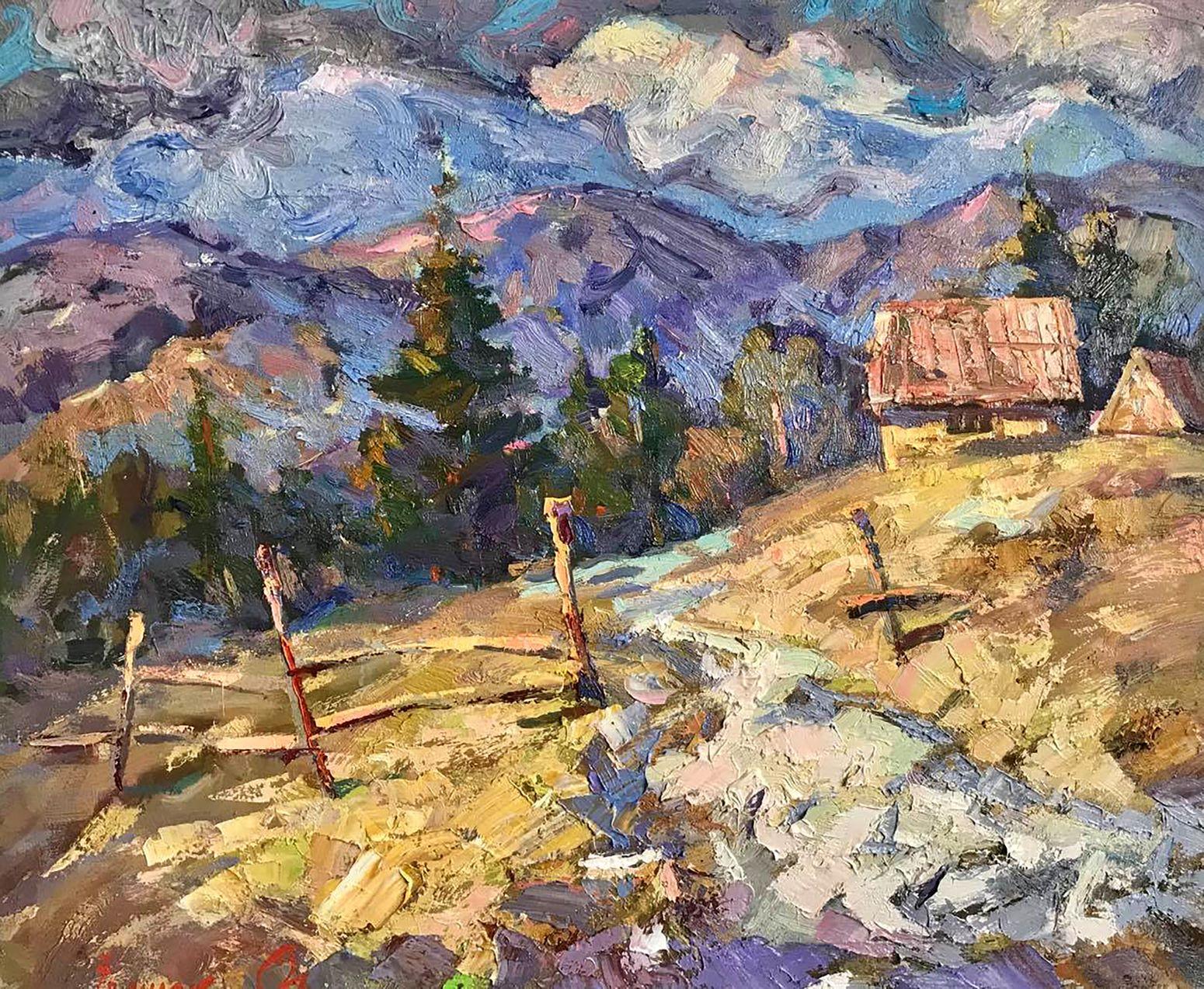 Spring in the Carpathians,  Impressionism, Original oil Painting, Ready to Hang