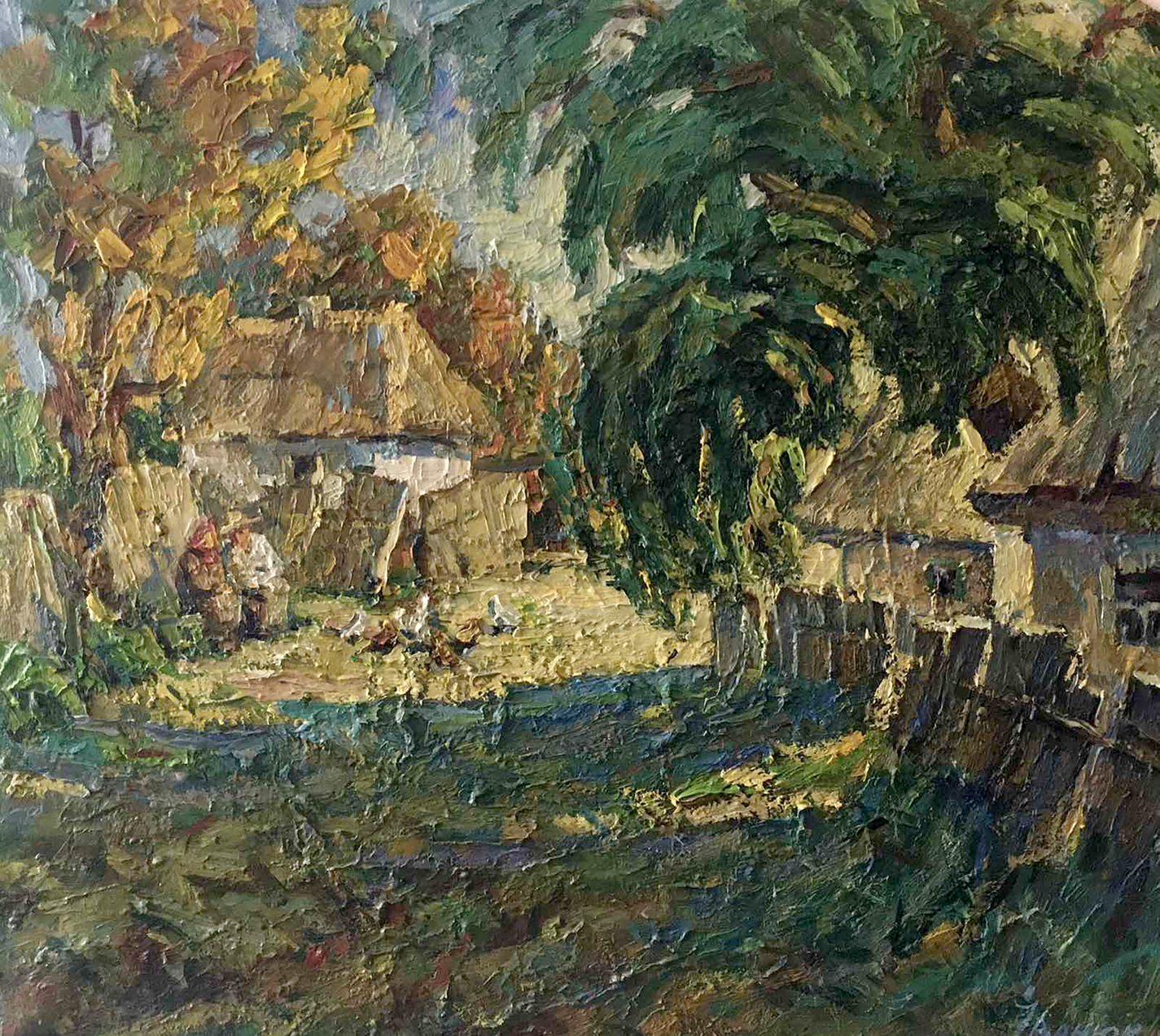 Alex Kalenyuk   Landscape Painting - Summer Landscape,  Impressionism Original oil Painting, Ready to Hang