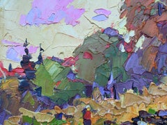 Warm Autumn, landscape, Original oil Painting, Ready to Hang