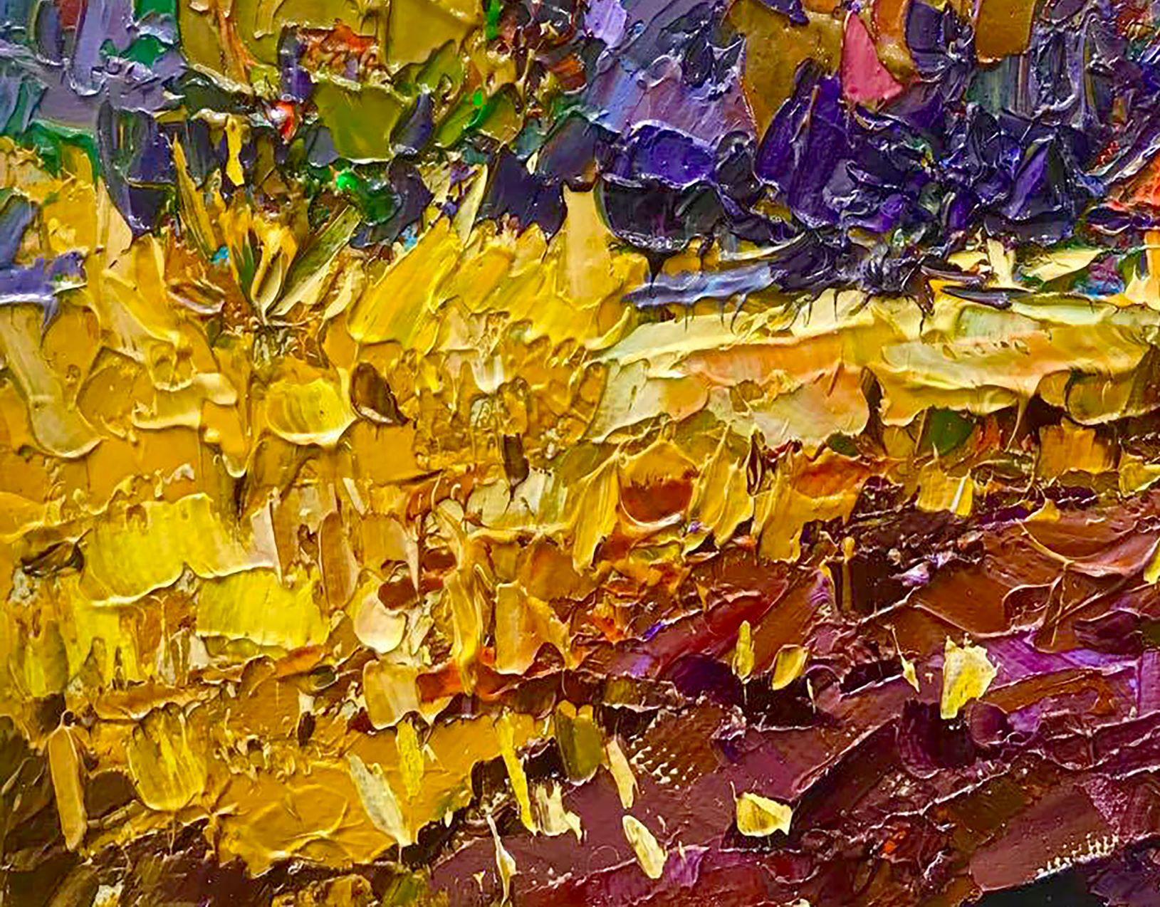 Artista: Alex Kalenyuk 
Obra: Pintura al óleo original, obra de arte hecha a mano, única en su género 
Técnica: Óleo sobre lienzo 
Año: 2021
Título: Tarde cálida
Estilo: 8