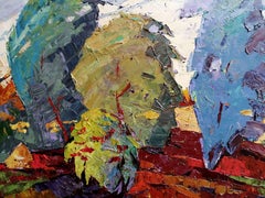 Wind in the Back, Impressionism, Original oil Painting, Ready to Hang