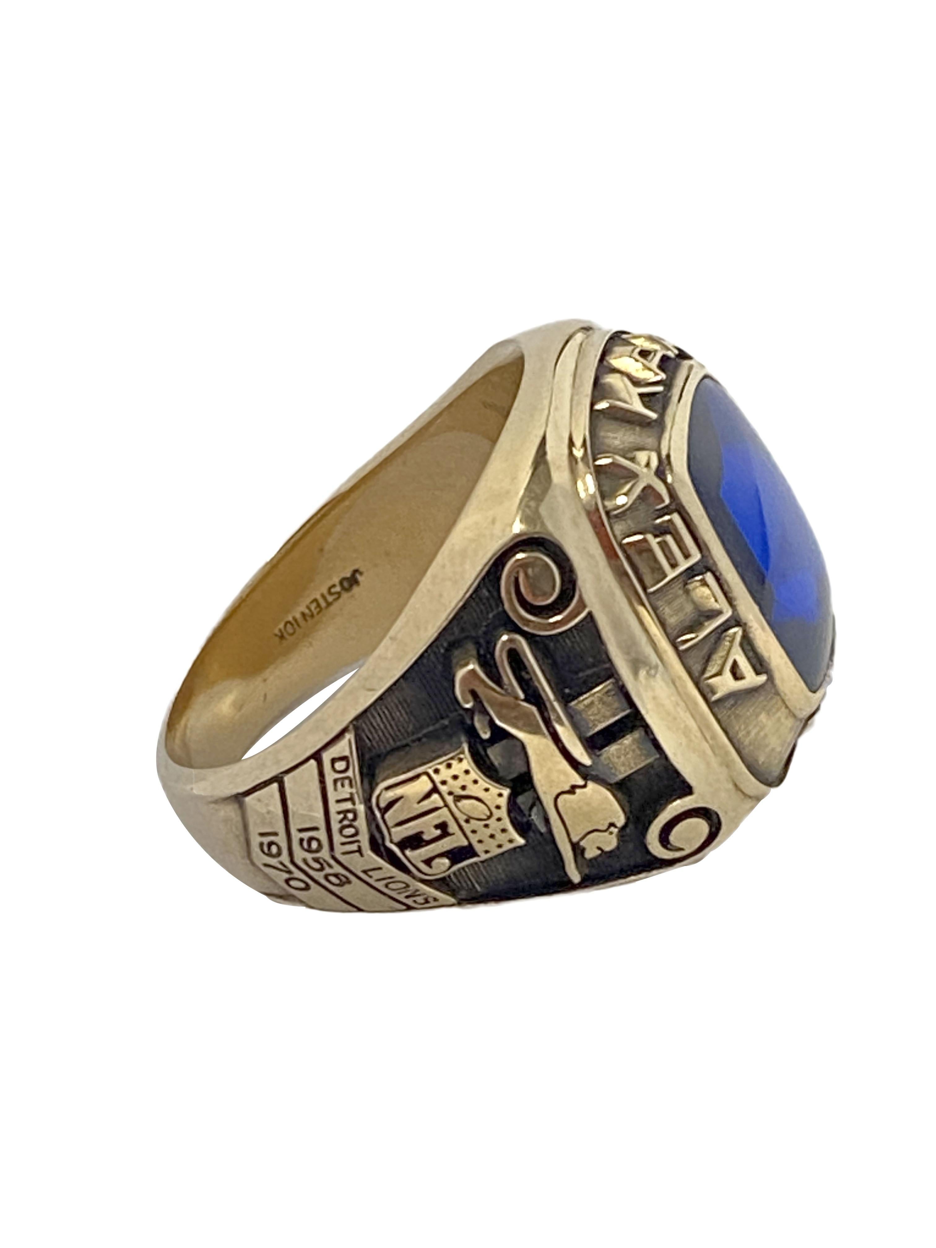Alex Karras Detriot Lions 1971 Championship NFL Football Ring In Excellent Condition In Chicago, IL
