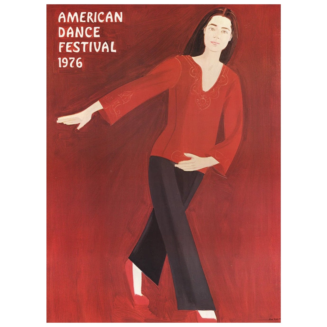 Affiche vintage originale d'Alex Katz, American Dance Festival 1976