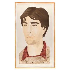 Alex Katz "Large Head of Vincent" Print 1982, 'Signed and Numbered'