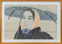 Alex Katz Blauer Regenschirm 1978 Signierte Farblithographie Ausgabe von 120