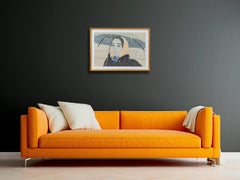 Alex Katz Blauer Regenschirm 1978 Signierte Farblithographie Ausgabe von 120