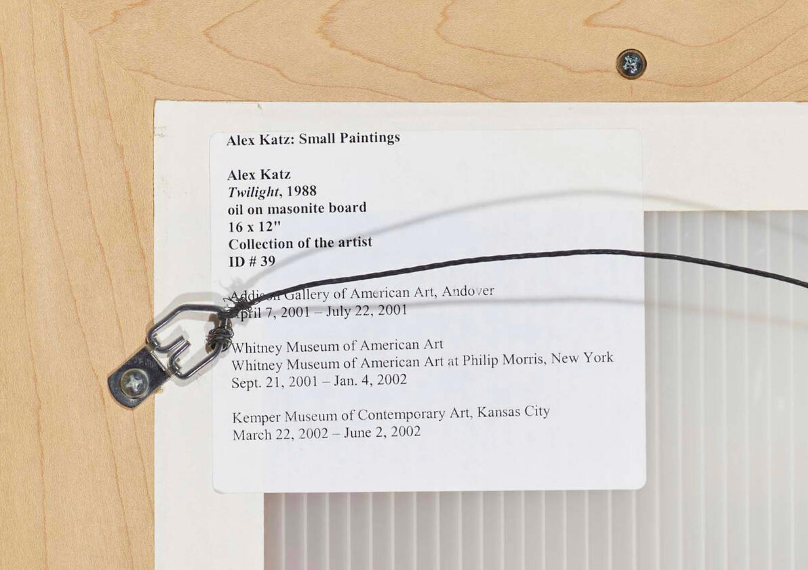 Alex Katz 'Twilight' Oil on Masonite Painting 1988 3