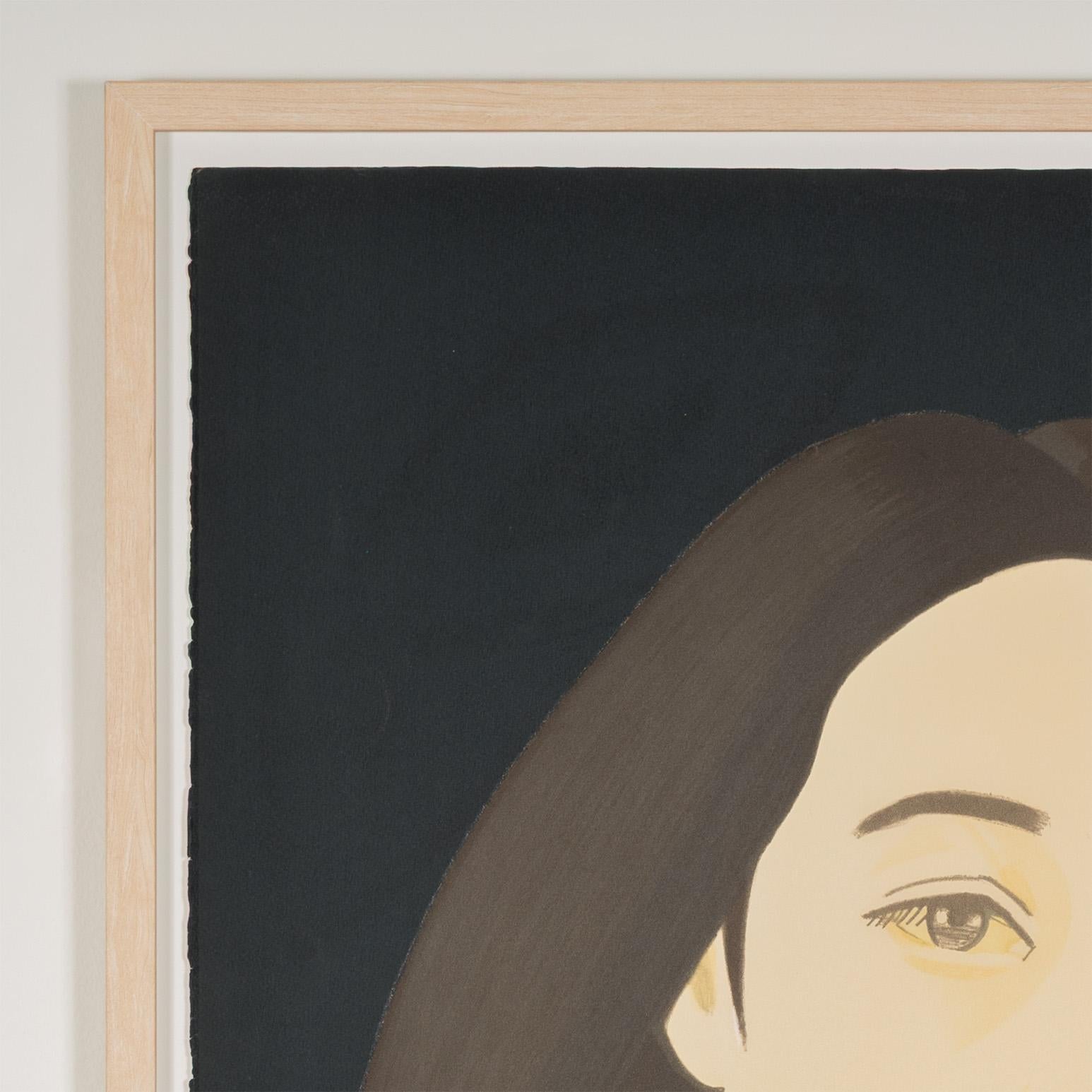 Ada Four Times 4 - Beige Portrait Print by Alex Katz