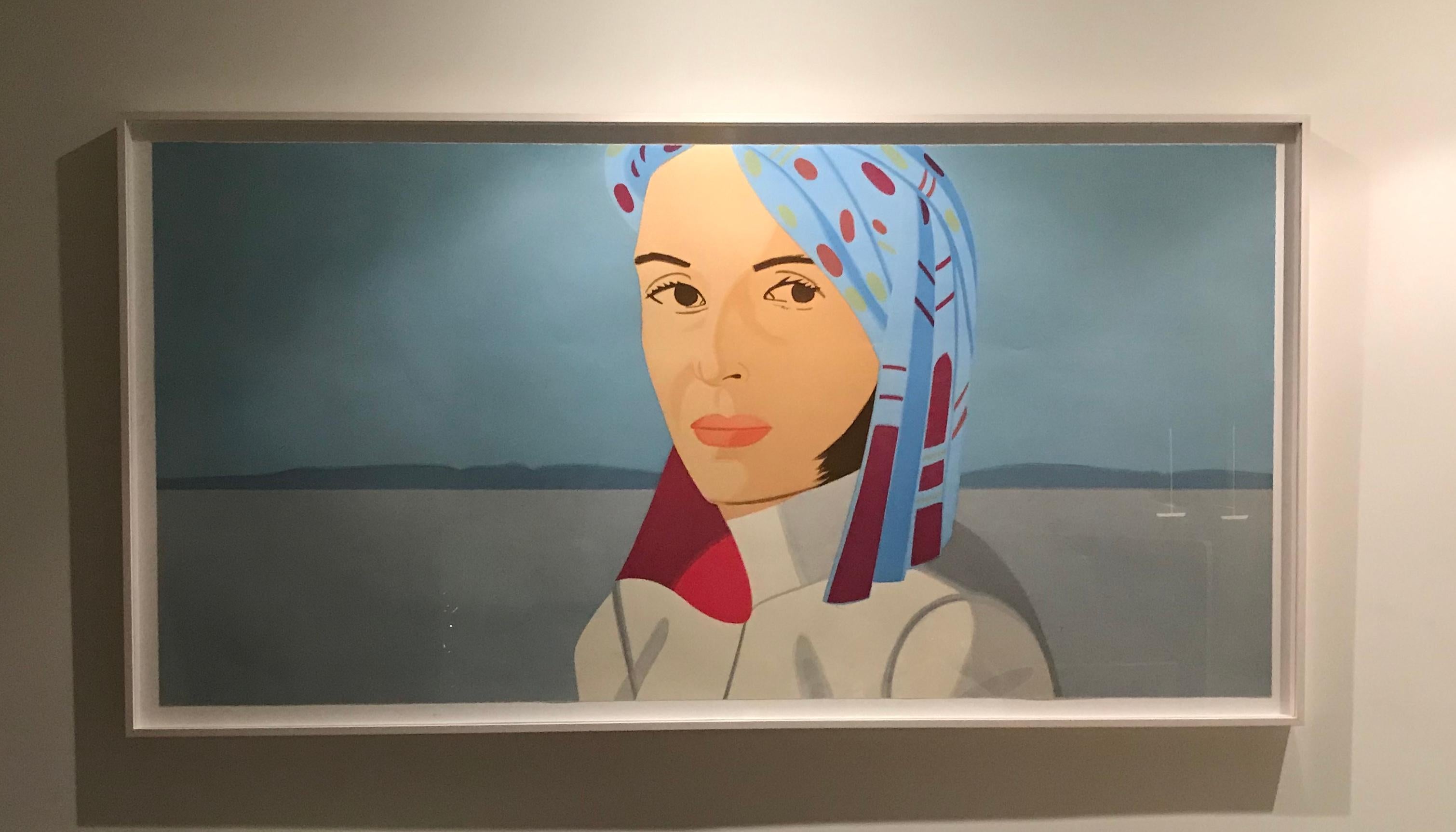 Ada mit blauem Hut - 2004 - Aquatinta in 11 Farben - Porträt von Ada Katz in Maine – Print von Alex Katz