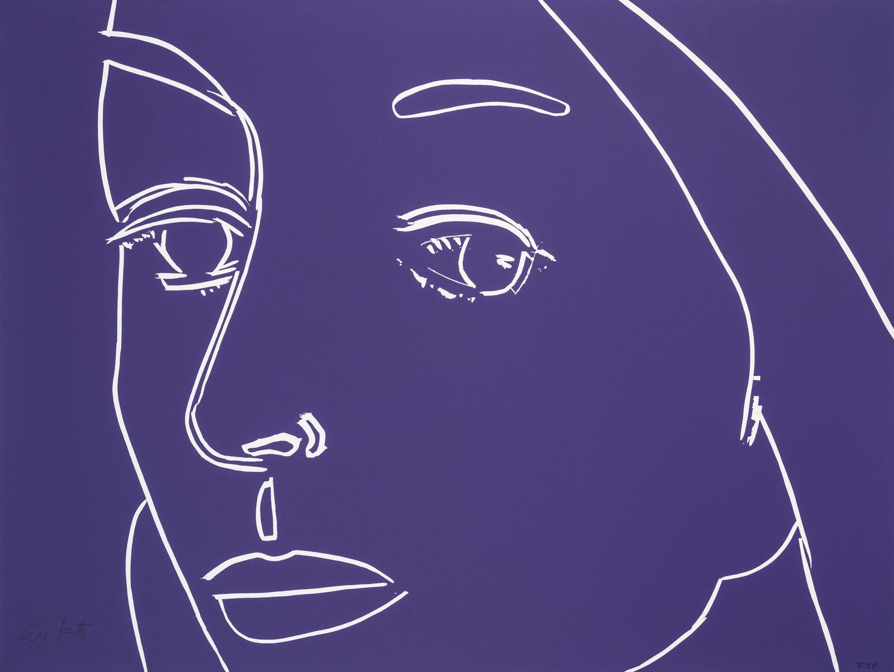 Alex Katz Portrait Print - Ada (Purple)