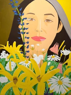 Alex Katz "Ada mit Blumen"