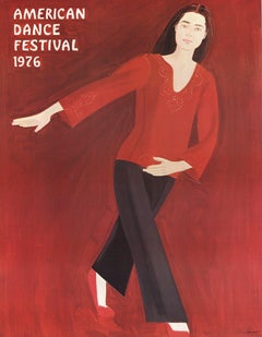 Alex Katz - American Dance Festival - 1976 Offset Lithograph 39" x 30.5"