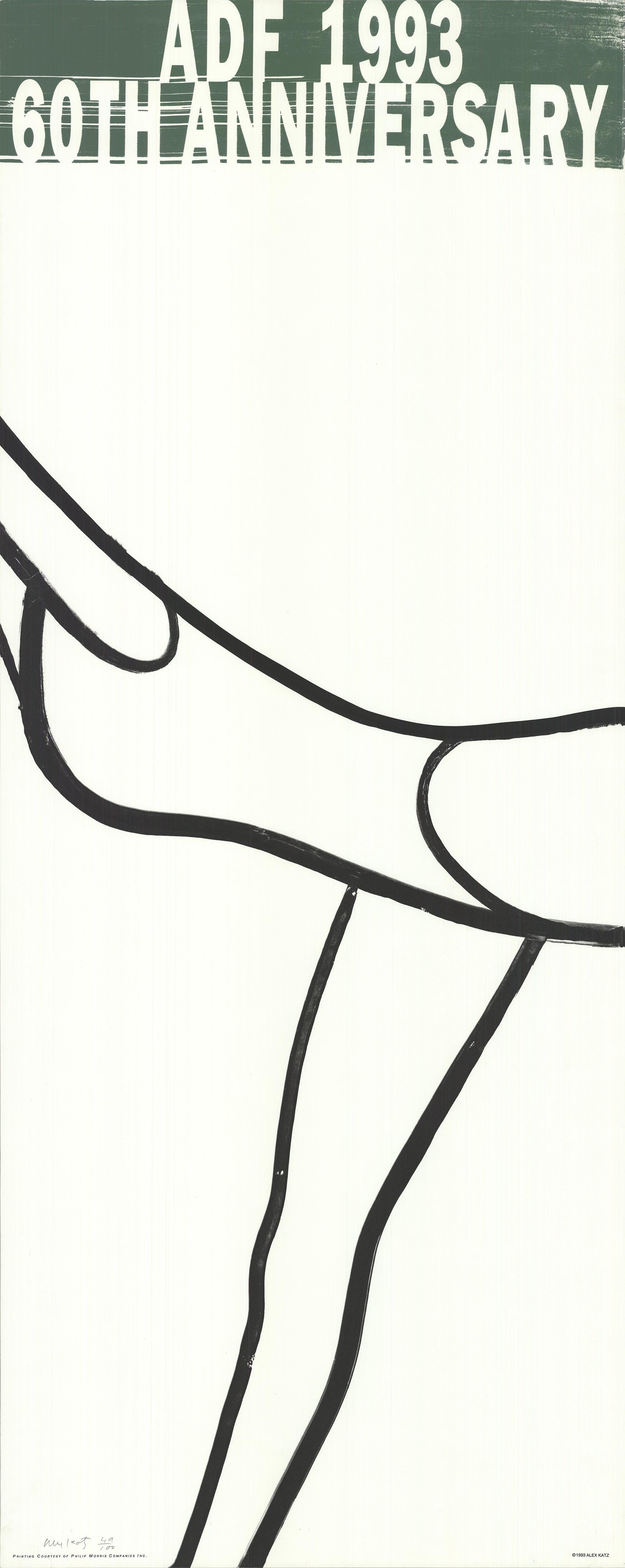 Paper Size: 60 x 24 inches ( 152.4 x 60.96 cm )
Image Size: 60 x 24 inches ( 152.4 x 60.96 cm )
Framed: No
Condition: A-: Near Mint, very light signs of handling

Additional Details: Large lithograph poster designed by Alex Katz for the American