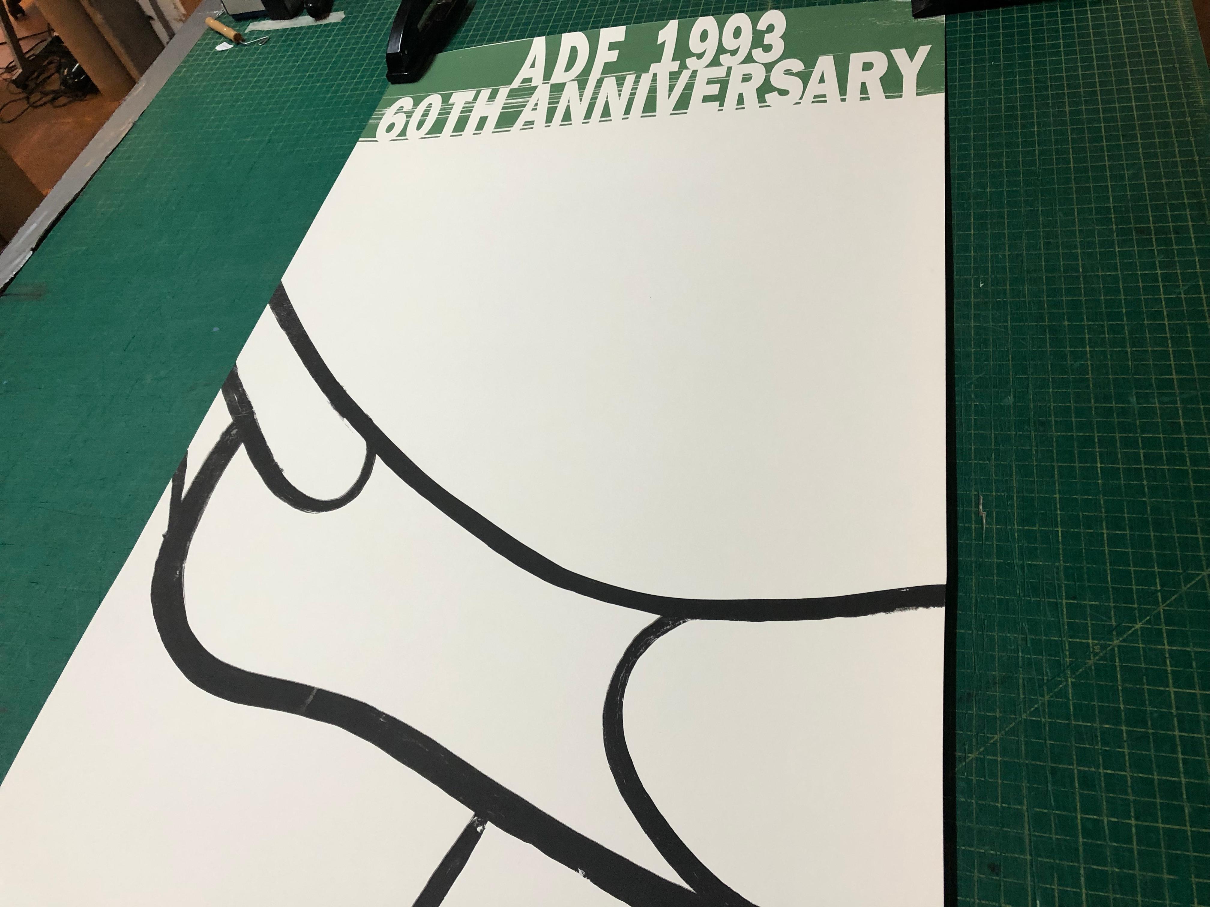 ALEX KATZ American Dance Festival 60 x 24 Lithograph 1993 Black & White 5