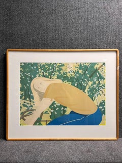 Alex Katz 'Bicycle Rider' Lithograph 1982