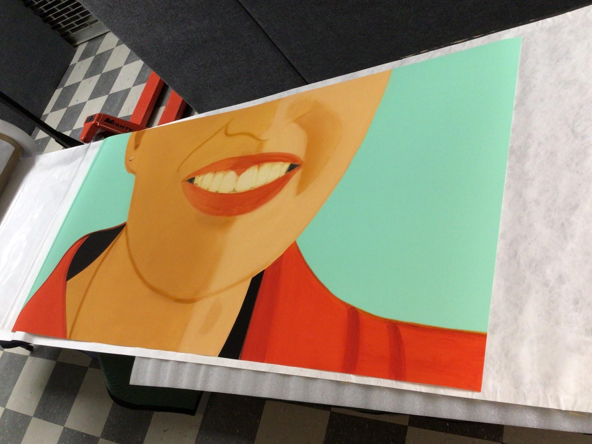 Impression à l'encre d'archives signée Alex Katz « Big Smile (Vivien) » 2021 2