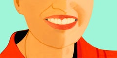 Impression à l'encre d'archives signée Alex Katz « Big Smile (Vivien) » 2021