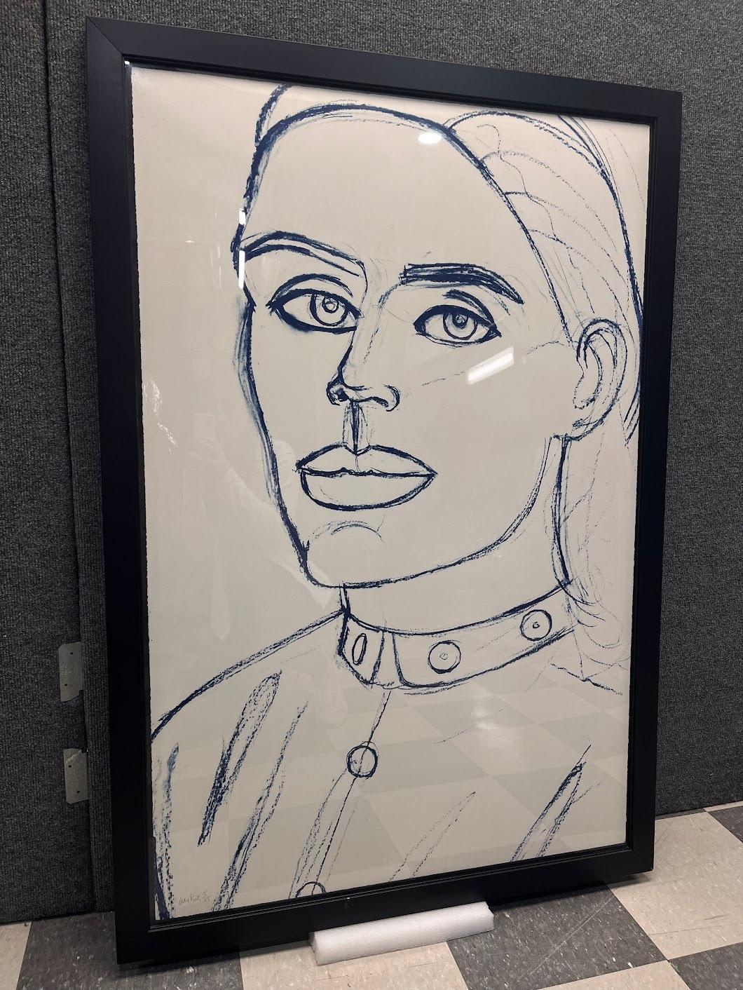 Alex Katz 'Kate' Signed Cyanotype on Wove Paper Framed 2006 1