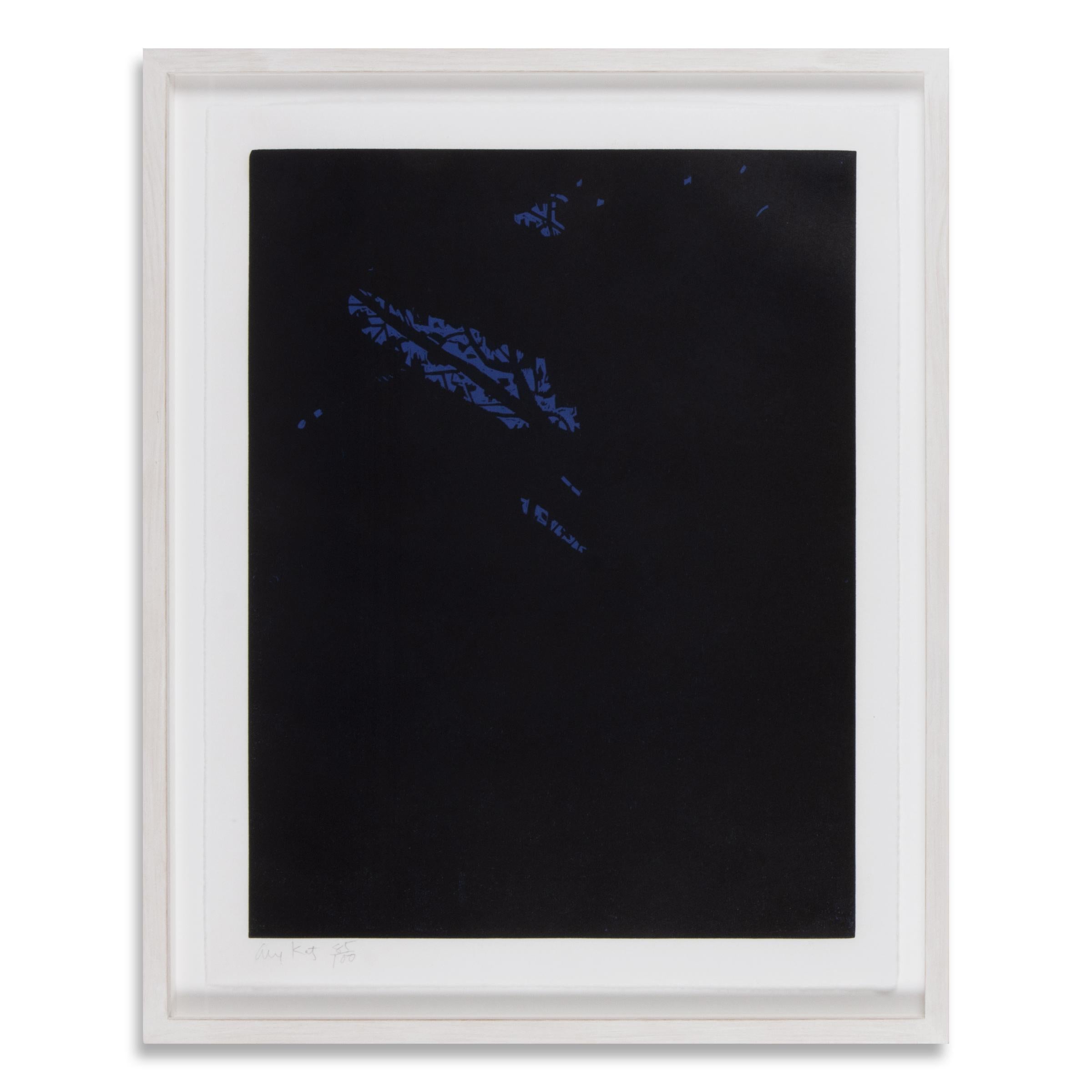 Alex Katz (Américain, né en 1927)
Nuit (extrait de Paysages nordiques), 1994
Support : Gravure sur bois en couleurs, sur papier Japon
Dimensions : 51 × 40,5 cm (20 1/10 × 15 9/10 in) : 51 × 40,5 cm (20 1/10 × 15 9/10 in)
Edition de 100 : Signé et