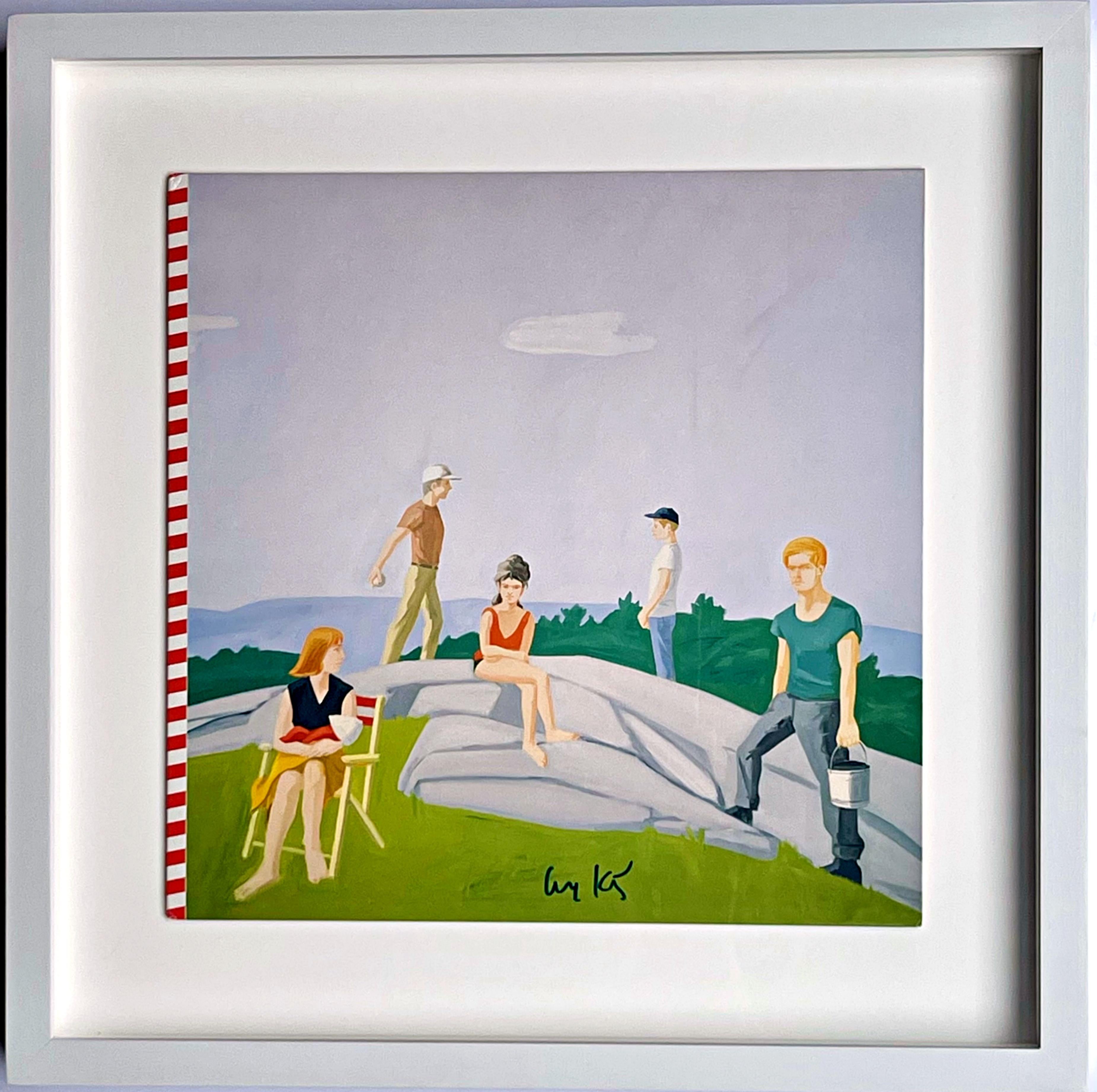 Alex Katz - No Kids – Come Into My House album cover (Hand Signed by Alex Katz), 2008, 2013
Offset lithograph album cover (Hand signed in marker by Alex Katz)
Album cover designed by Alex Katz for the 2008 album No Kids – Come Into My House by the