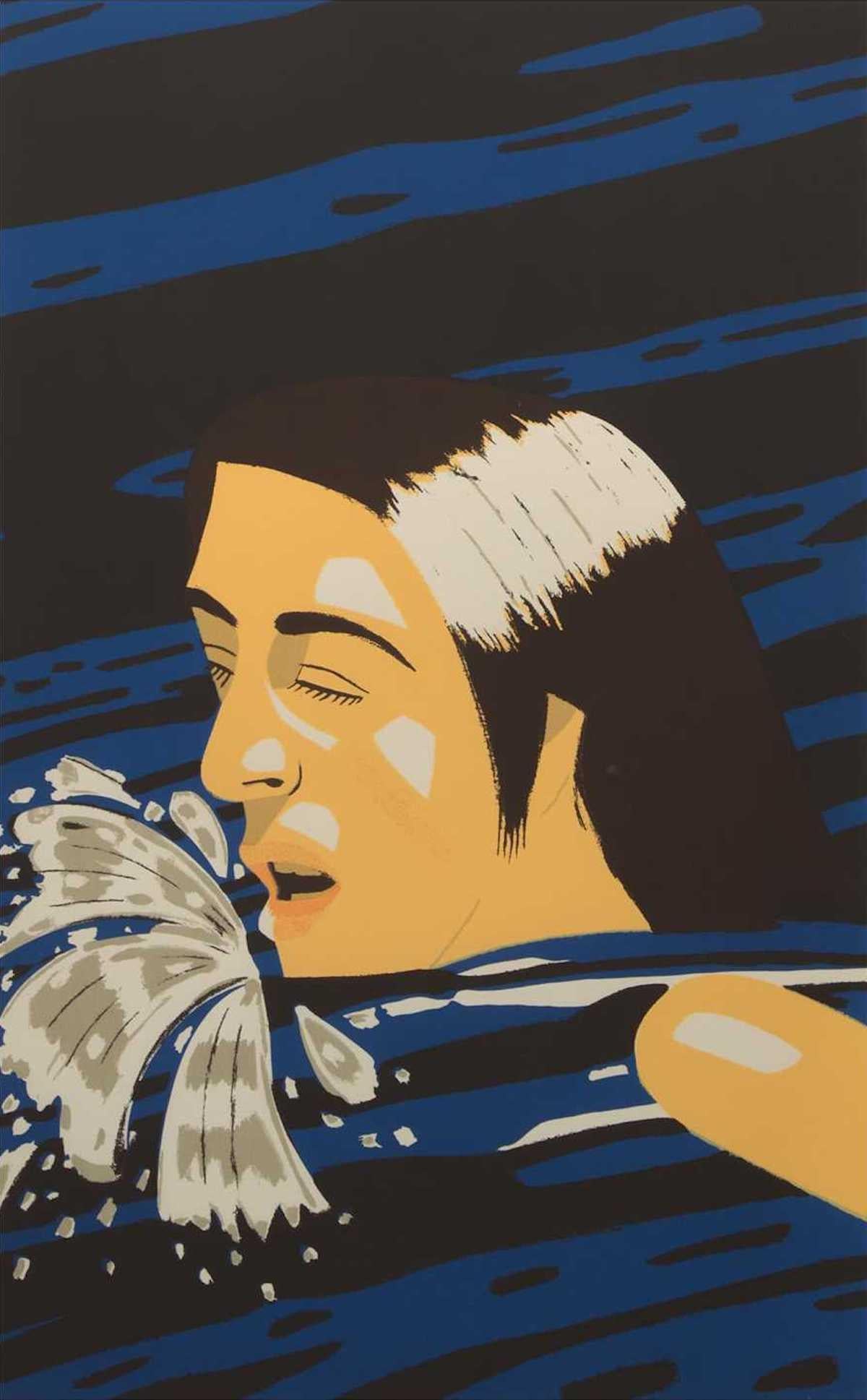 ALEX KATZ (1927-Present)

This Alex Katz 1976 Screenprint 'Olympic Swimmer' is a screenprint in five colors on white Vélin d'Arches paper. It is signed in pencil and numbered 158/200 (there were also 20 artist's proofs and 3 printer's proofs)
