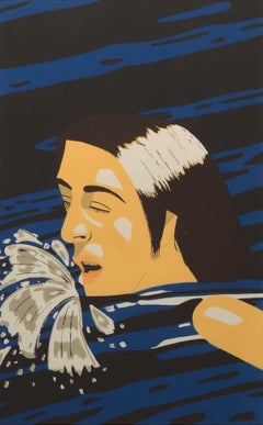 Vintage Alex Katz 'Olympic Swimmer' (Schröder 87) 1976