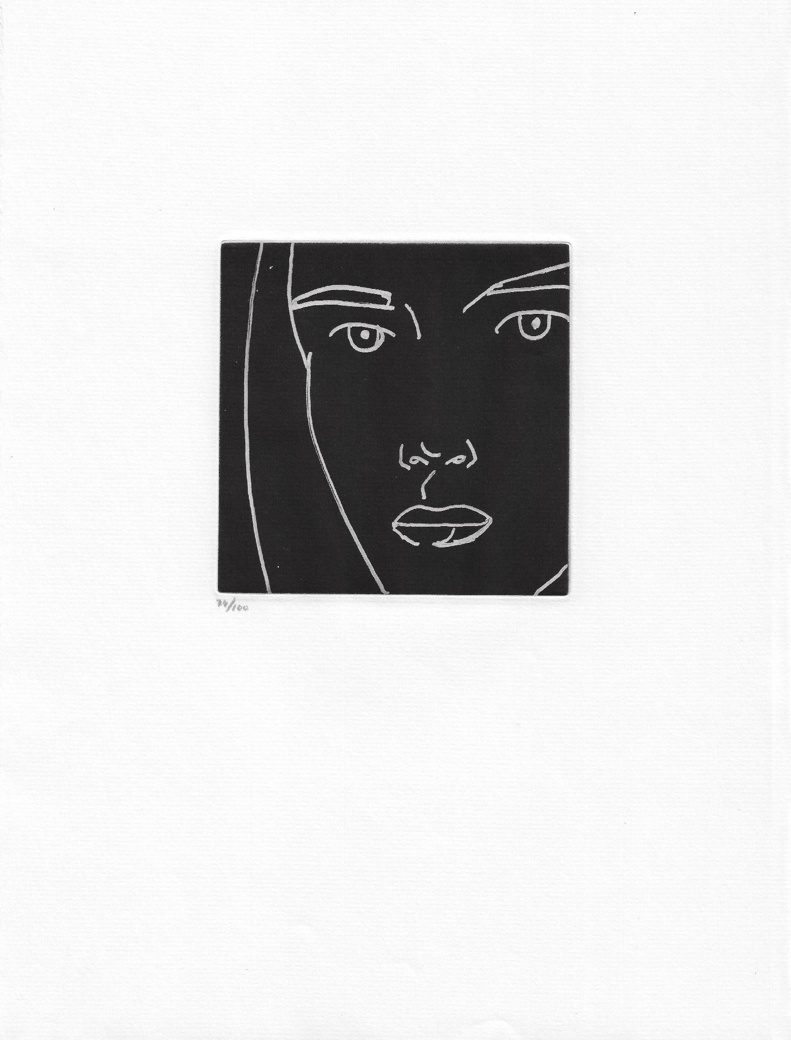 Alex Katz - "Plate 22" From GLORIA Portfolio (Original Etching, 2005) Ed 100