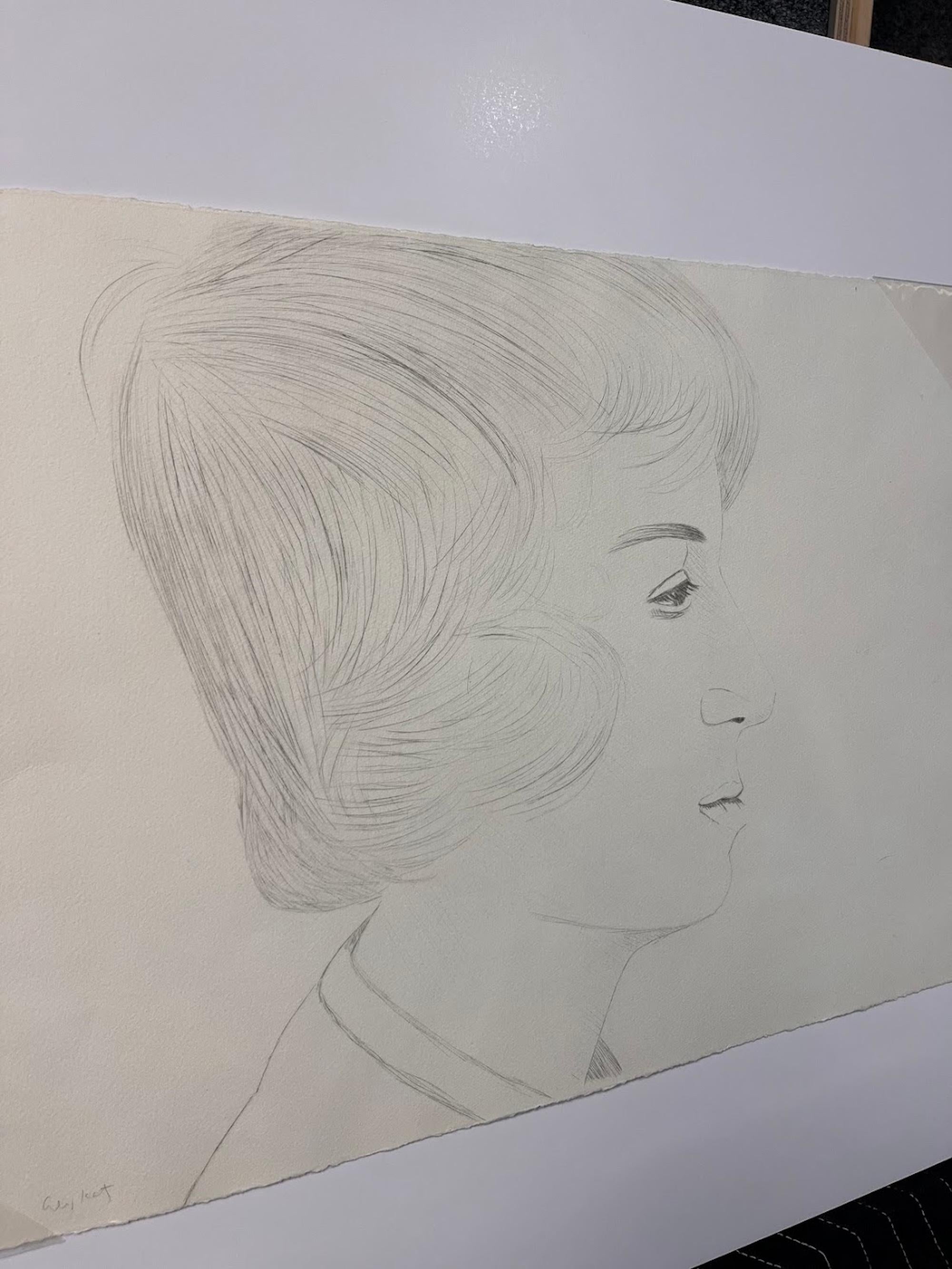 Alex Katz 'Profile of Vincent' Signed Drypoint on German Etching Paper 1974 For Sale 2