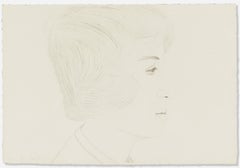 Alex Katz 'Perfil de Vincent' Punta seca firmada sobre papel de aguafuerte alemán 1974