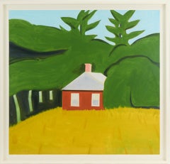 Alex Katz: „Red House“ – signierter Pigmentdruck, Auflage: 70
