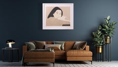 Alex Katz Striped Jacket Signed Color Lithograph Contemporary Art