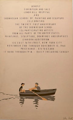 Alex Katz - The Rowboat Lt Ed screenprint on rose-toned wove paper, plate signed