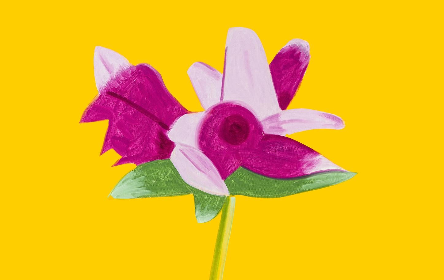 Azaleas on Yellow  (from Flowers Portfolio) - Print by Alex Katz