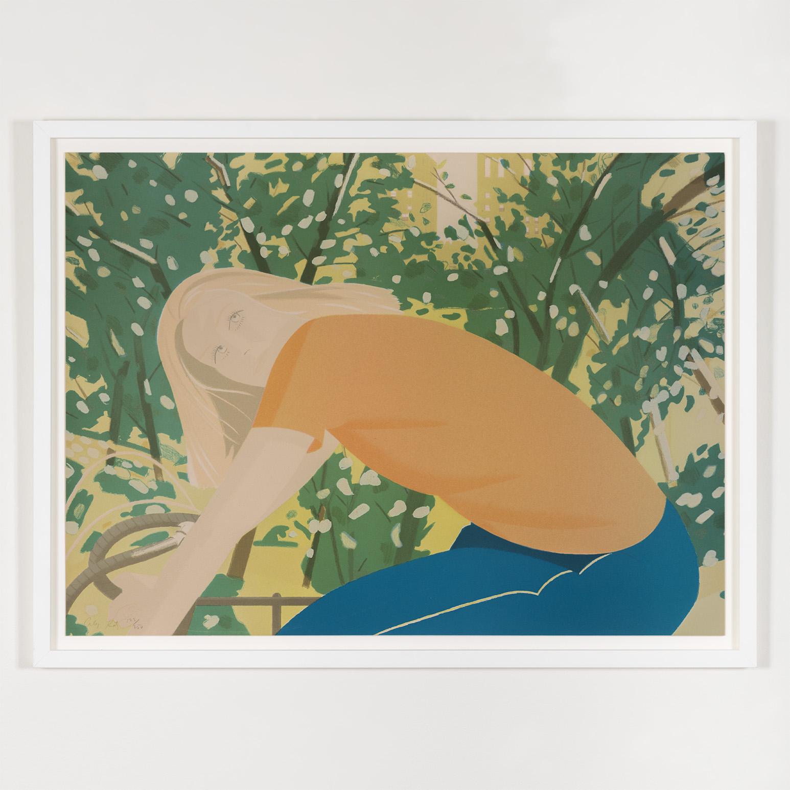 Alex Katz Figurative Print - Bicycle Rider (Bicycling in Central Park)
