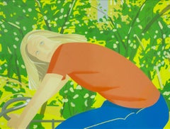 "Bicycle Rider" lithograph by Alex Katz from the "New York, New York" portfolio