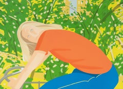 Bicicleta en Central Park, litografía pop art de Alex Katz