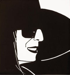 Black Hat (Ada), Black and White, Ada, Hat, Sunglasses, cool painting