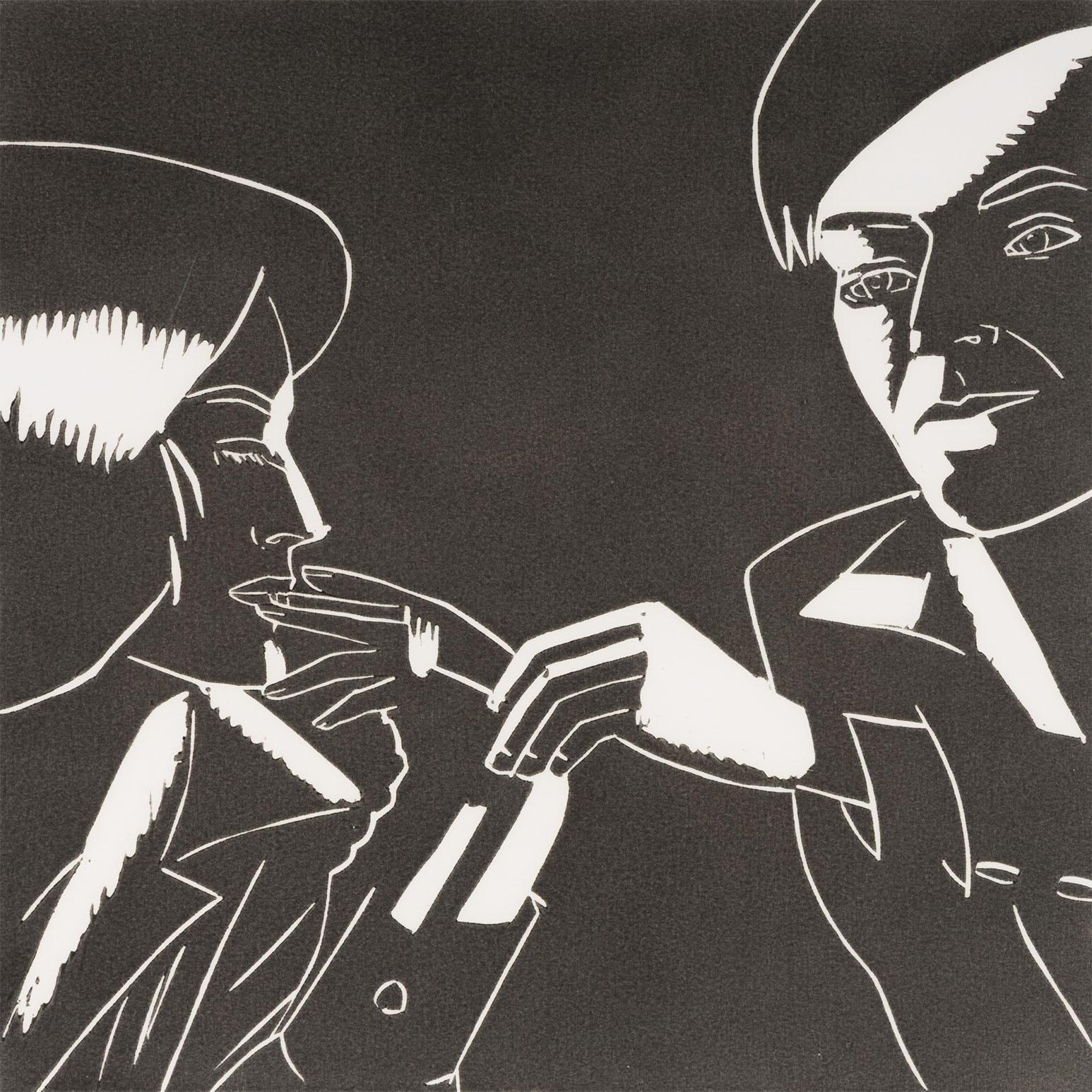 Carter et Phyllis - Gris Figurative Print par Alex Katz