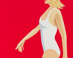 La fille Coca-Cola 1 - XXIe siècle, Art contemporain, Alex Katz, Maillot de bain, Femme, Rouge