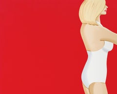 Coca-Cola-Mädchen 3 - 21. Jahrhundert, Zeitgenössisch, Alex Katz, Badeanzug, Frau, Rot