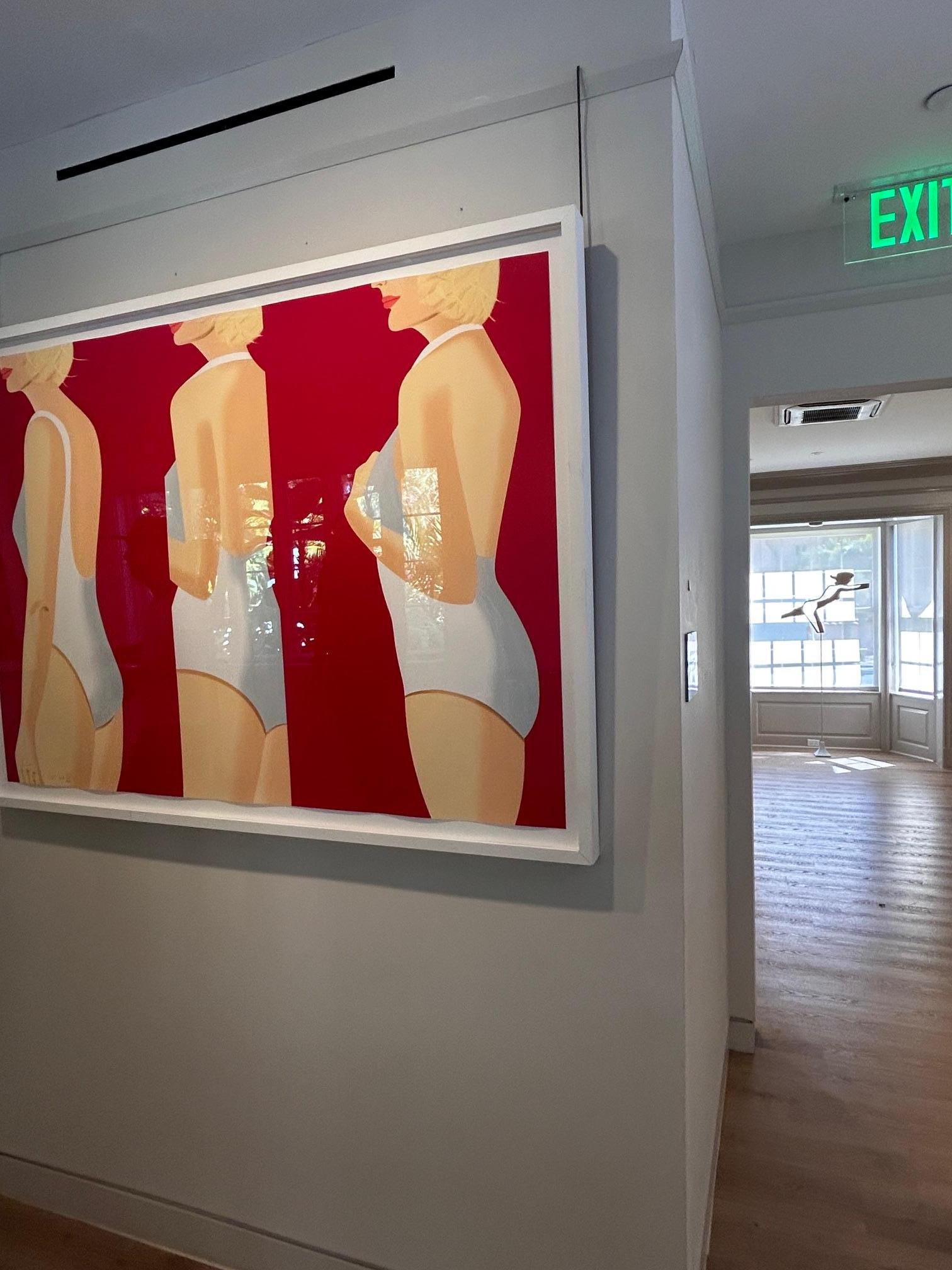 Coca Cola Girl #5 - Beige Figurative Print by Alex Katz