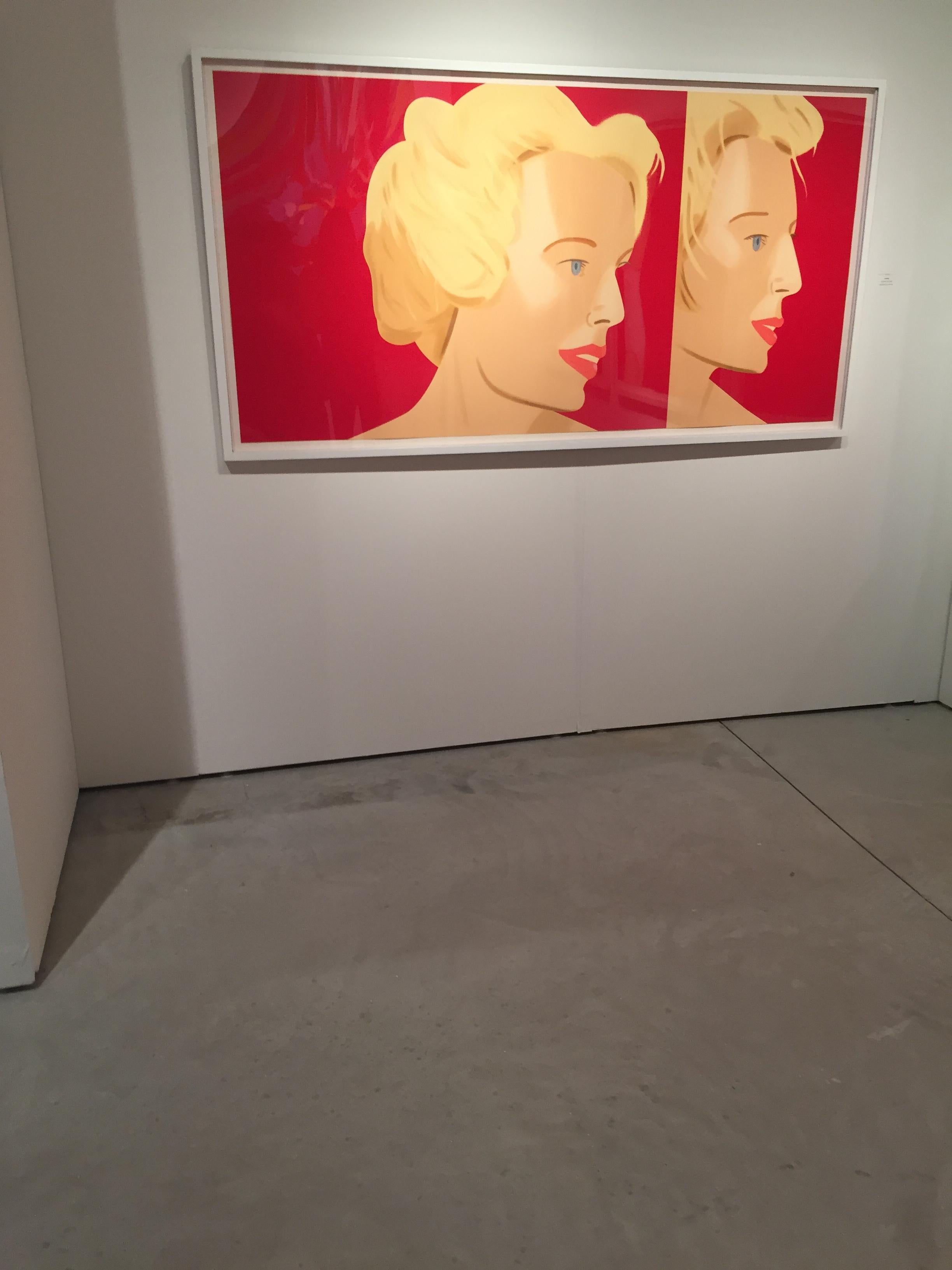 Coca Cola Girls #6 Large Red Contemporary Figurative Alex Katz  1