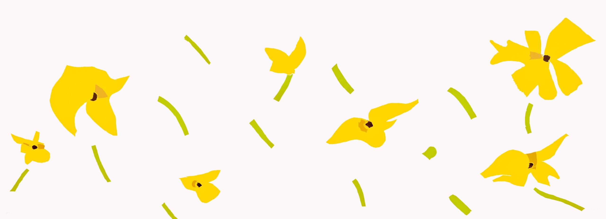 Figurative Print Alex Katz - Fleurs dans le vent